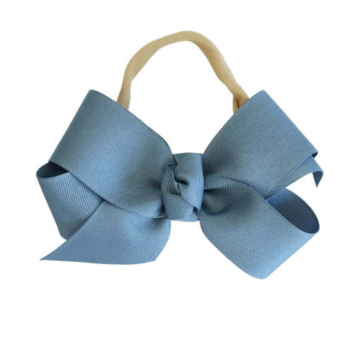 Ribbon Bow Headband | Vintage Blue