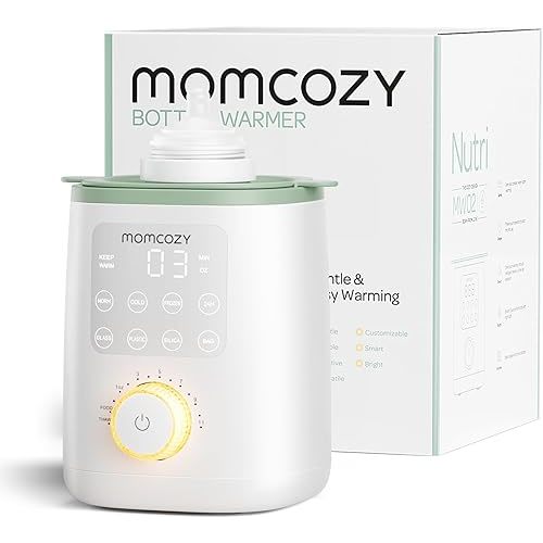Momcozy Nutri Bottle Warmer, 9-in-1 Baby Bottle Warmer with Night Light, Accurate Temperature to Preserve Fullest Nutrients in Breast Milk, Bottle Warmers for All Bottles with Breastmilk or Formula