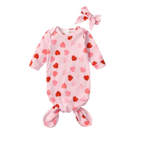 Infant Newborn Baby Girls Floral Sleep Gown Headband Sleepwear Romper Sleeping Bags Outfits