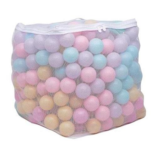 Amazon Basics BPA Free Crush-Proof Plastic Ball, Pit Balls with Storage Bag, Toddlers Kids 12+ Months, Pack of 400 Balls, 6 Pastel Colors