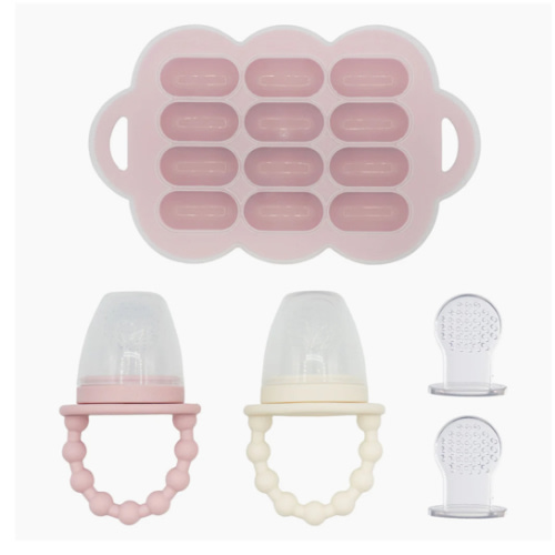 WeeSprout | Silicone Baby Food Feeders with Freezer Tray | 12-Portion 0.25 oz Each