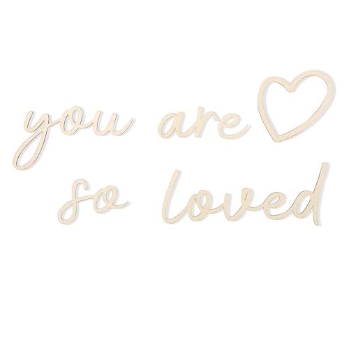 Lettering Wood You are so Loved - Plywood Words Sign For Wall Art, Photo Prop You are so Loved, Nursery Wall Art, Wooden Word Text Art (you are so loved)