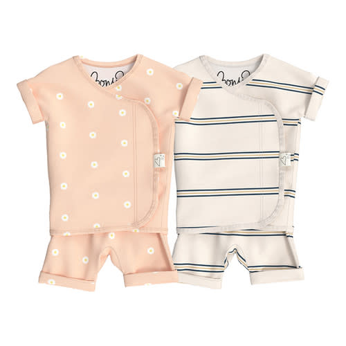 Baby Bundle Romper - Little Daisy + Old School Twin Pack | Bonsie