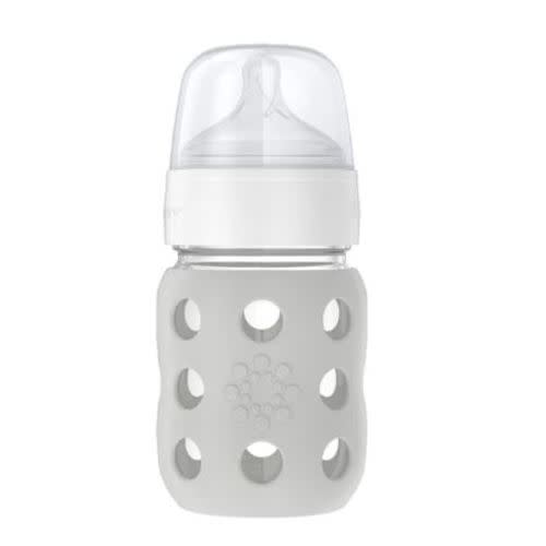 Lifefactory Glass Baby Bottle - 8oz, Color: Stone Grey