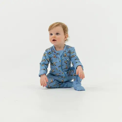 Baby Zip Up - Jumbo Mallards Blue – BURLEBO