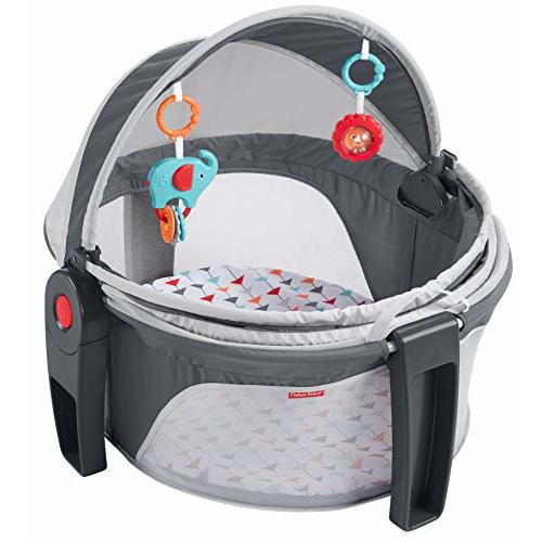 Fisher-Price Portable Bassinet and Play Space On-the-Go Baby Dome with Developmental Toys and Canopy, Arrows Away
