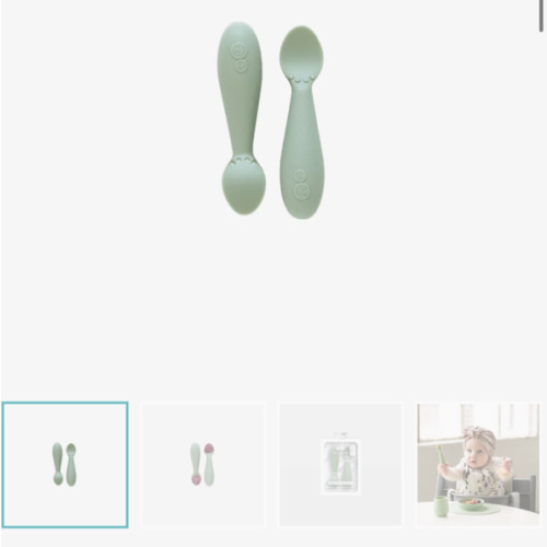 The Tiny Spoon by ezpz / Small, Sensory Silicone Spoon for Babies