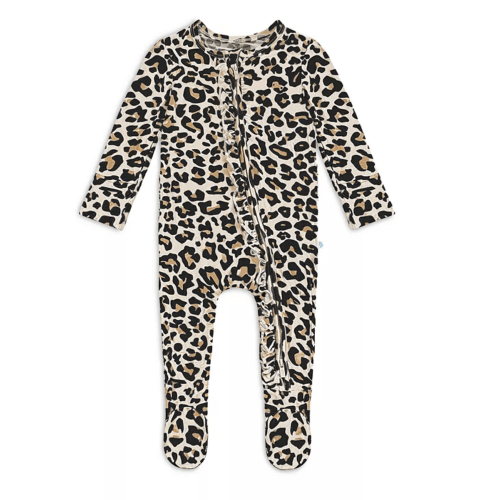 Girls' Lana Leopard Printed Footed Coverall - Girls