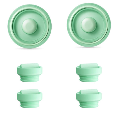 6PC Stride Pump Parts, 4pcs Duckbill Valves and 2pcs Diaphragm Compatible with Elvie Stride Pump, Replacement for Elvie Breast Pump Parts, Breastfeeding Essentials Accessories