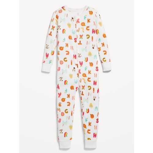 Unisex Snug-Fit 2-Way-Zip Printed Pajama One-Piece for Toddler & Baby