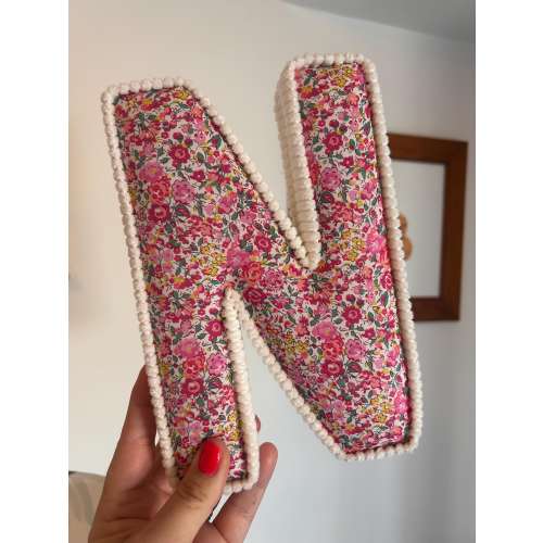 Custom name wall hanging personalised initial fabric letter