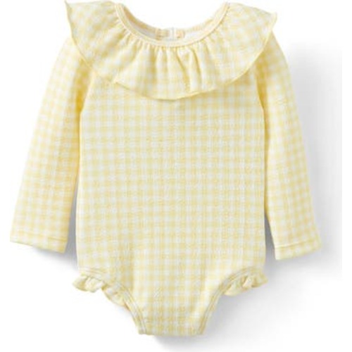 Bonnie Long Sleeve Ruffle One Piece, 6-12M