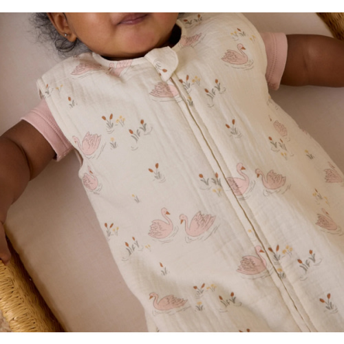 Sleep Bag 0-6 months || Swans – Quincy Mae