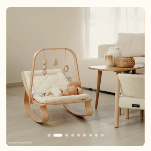 LEVO Baby Rocker in natural wood – Charlie Crane Paris