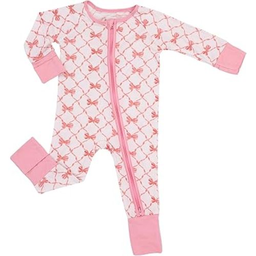 LollyBanks Baby Pajamas, 2-Way Zipper Romper, 95% Viscose Made from Bamboo and 5% Spandex, Baby Sleepers