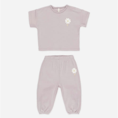 Jersey Tee + Pant Set || Daisy – Quincy Mae 3-6mo