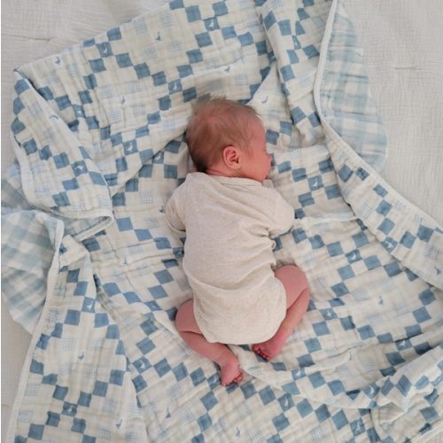 Grandma's Goose QUILTED 6 Layer Gauze Blanket