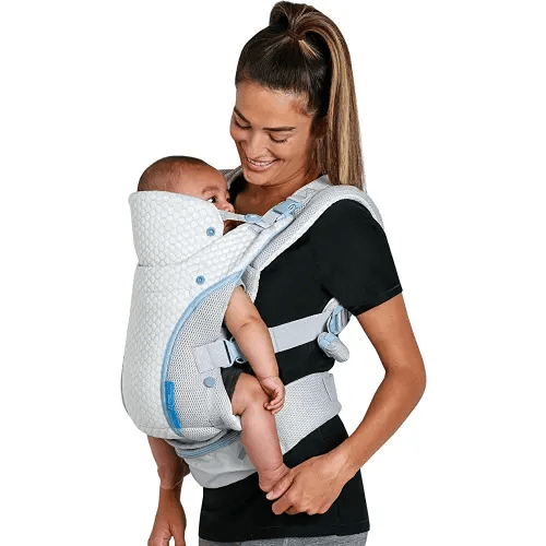 Infantino Staycool 4-in-1 Convertible Carrier, Ergonomic Design for Infant and Toddlers, 8-40 lbs with Storage Pocket, White