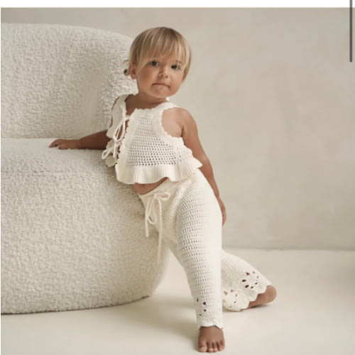 AVA CROCHET PANT - CREAM