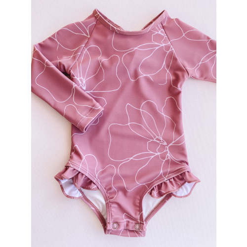 olivia ruffle rashguard suit