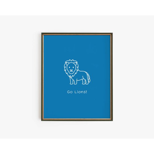 Go Lions Nursery Print, Kids Digital Prints, Nursery Art Print, Detroit Lions NFL, Wall Art, Digital Download