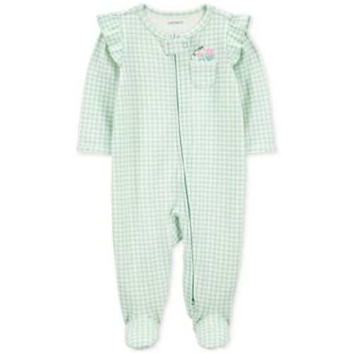 Baby Unisex Striped Footed Two-Way Zip One-Piece