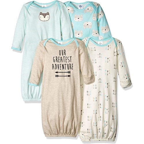 Gerber Baby Boy and Girls 4-Pack Sleeper Gown