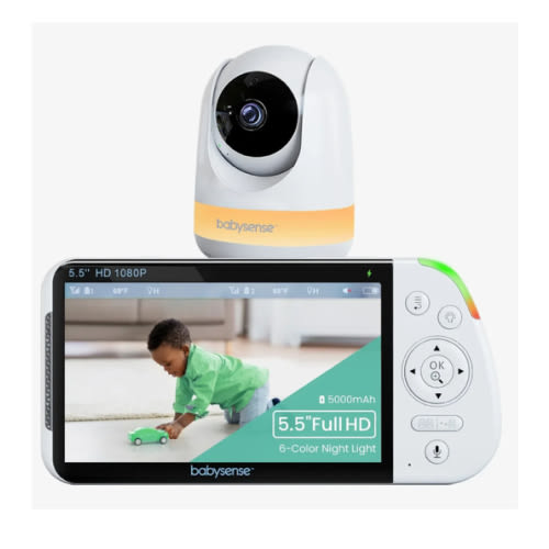 Babysense MaxView: 1-Camera Split-Screen HD Video Baby Monitor