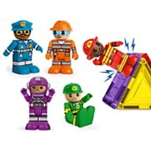 Lakeshore Learning | Magnetic Wonder Tiles Community Helpers (compatible with Connetix & MagnaTiles)