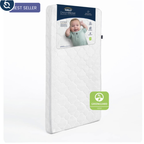 HALO DreamWeave Breathable Crib Mattress | Toddler Mattress | GREENGUARD Gold