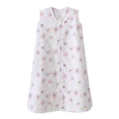 Halo Sleepsack Wearable Blanket, 100% Cotton, Blush Wildflower, Infant Girls, Small, 0-6 Months