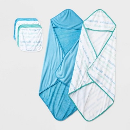 Baby 6pk Cotton Modal Bath Gift Set - Cloud Island™, Color: Blue
