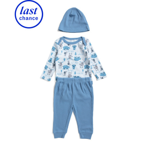 3pc Newborn Boys Thermal Joggers Set | Baby Boys (0-24m) | Marshalls