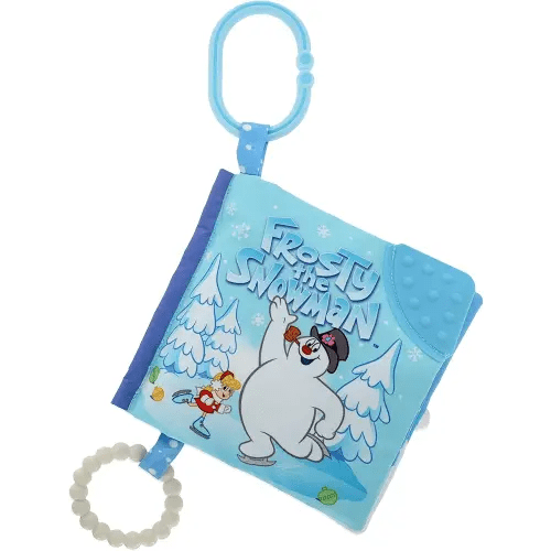 KIDS PREFERRED Warner Brothers Frosty The Snowman Soft Book - Travel Toy with Teether for Newborns and Babies