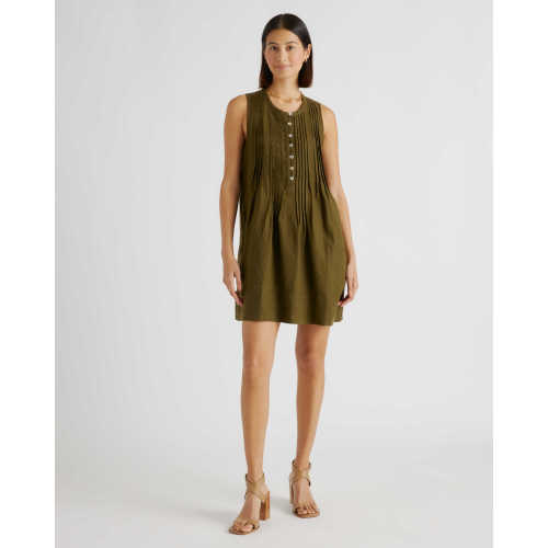 100% European Linen Sleeveless Swing Dress