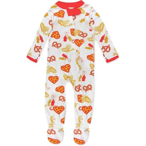 HonestBaby Baby Celebration Sleep & Play Footed One-Piece Pajama Sleeper 100% Organic Cotton