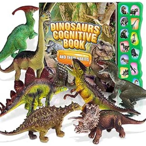 Amazon.com: Dinosaur Toys,Dinosaur Sound Book with Pack of 12 Toy Figures,Realistic Roars,Interactive Perfect for Kids Dinosaurs Educational Toys for 3 4 5 6Year Old Boys&Girls : Toys & Games