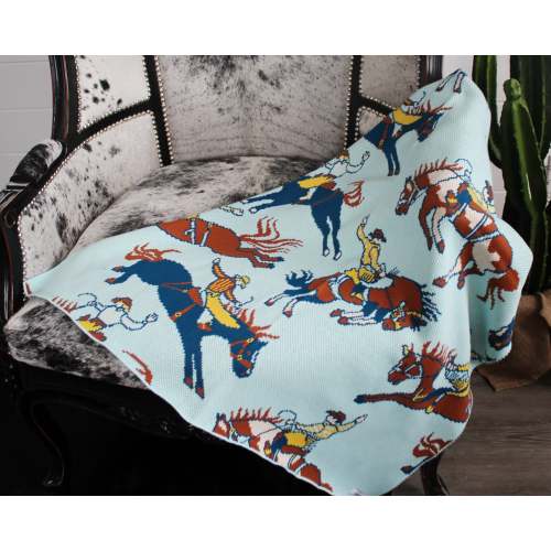 Bronc Knitted Baby Blanket