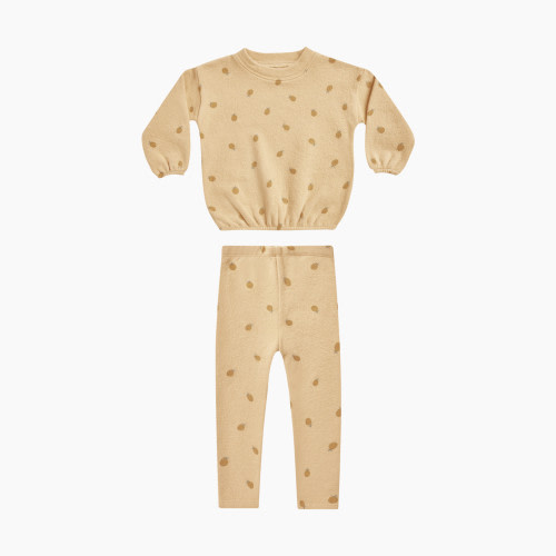 Rylee + Cru Spongey Knit Set - Yellow, 12-18 M