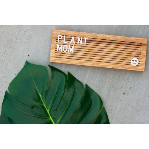 Wooden Letter Board Desktop 3.5" x 10" - Oak