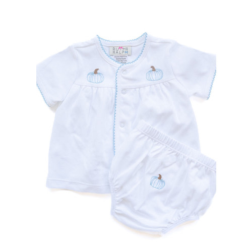 BLUE PUMPKIN DIAPER SET - Layette Dallas