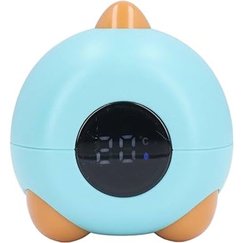 Cute Dinosaur Design Baby Bath Thermometer with Real Time Sensor, Safe ABS Material, Portable and Versatile, Specially Designed for Newborns (Blue)