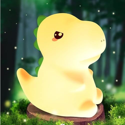 One Fire Dinosaur Night Light for Kids, 16 Color Changing Dinosaur Toys for Kids Night Light,Portable Recharge Nightlight for Kids Room,Silicone Baby Night Light for Kids Toys,Christmas Gifts for Kids