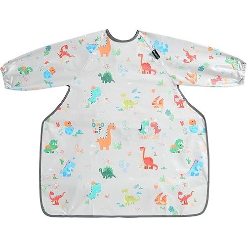 BLW Bib Highchair Cover for Baby & Long Sleeve Bibs,Waterproof, Easy to Clean, Machine Washable,Comfortable