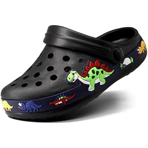 FolHaoth Little Kids Clogs Cute Cartoon Boys Girls Garden Clogs Toddlers Non-Slip Breathable Slides Sandals Children Lightweight Slip-on Beach Pool Shower Slippers