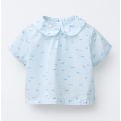 FISH PRINT SHIRT - Light blue | ZARA United States