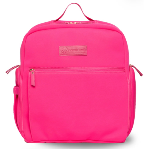 Fiona Breast Pump Backpack Hot Pink Functional and Trendy Storage for Pumping Moms – Sarah Wells Bags