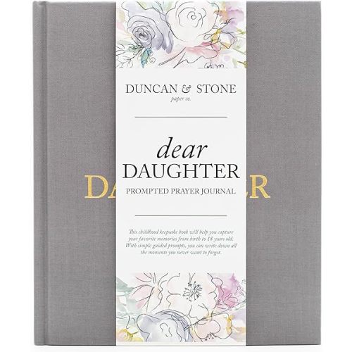 Mother Daughter Journal – Durable Dear Daughter Journal Keepsake – Linen Baby Memory Book - Unique Gifts for Daughter (Grey, 230 Pages)