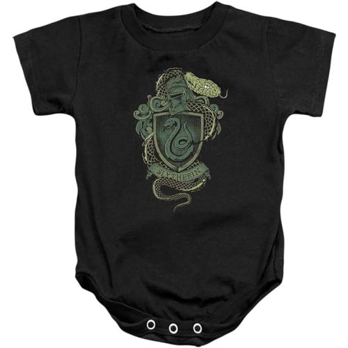 Popfunk Harry Potter Slytherin Snake Crest Unisex Infant Snap Suit for Baby
