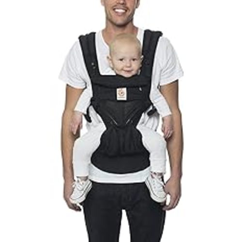 Ergobaby Omni 360 All-Position Baby Carrier for Newborn to Toddler with Lumbar Support & Cool Air Mesh (7-45 Lb), Onyx Black 6.18x9.13x10.43 Inch (Pack of 1) : Baby
